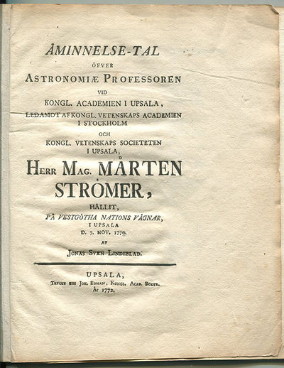 Åminnelse-tal öfver astronomiae professoren vid…