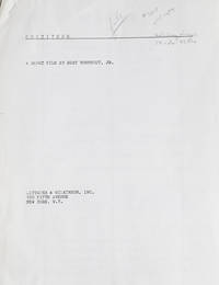 Typed Filmscript (photocopied) of his short film "Fortitude