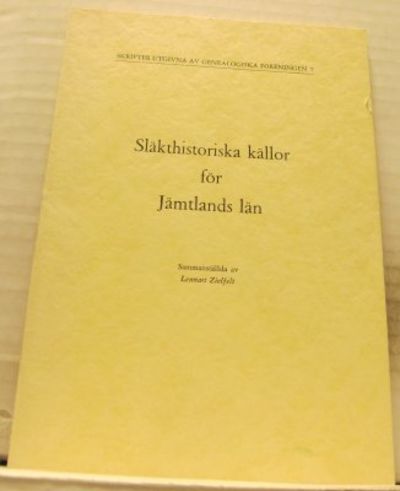 Släkthistoriska källor för Jämtlands län.