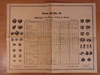 R. Woeste & Co. - Price List No. 70 of the most current Malleable Iron Fittings R W & Co Brand. Edition 1931 [ein doppelseitig bedrucktes Blatt]