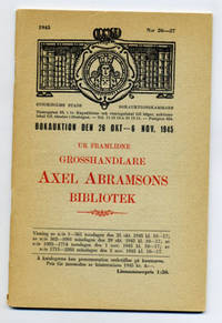 Bokauktion den 26 okt–6 nov. 1945. Ur framlidne…