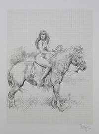 image of Nude on Horseback Sketchbook page - Limited Edition Print (Signed)