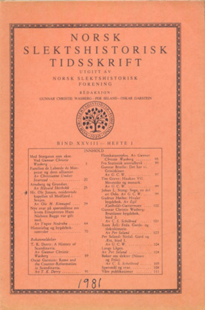 NORSK SLEKTSHISTORISK TIDSSKRIFT.