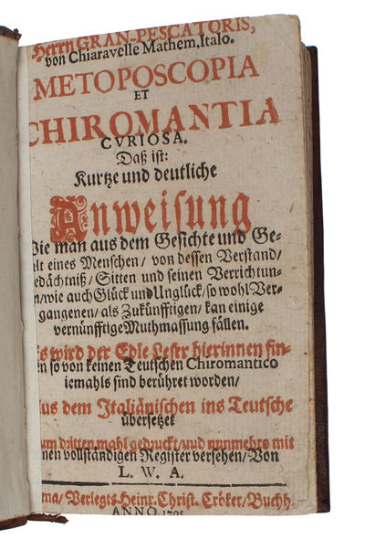 Metoposcopia et chiromantia curiosa, das ist: kurtze und deutliche Anweisung (...). (photo 3)