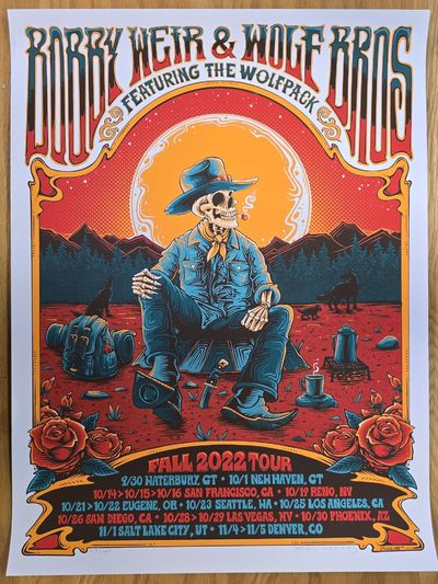 Bob Weir and Wolf Brothers - 2022 - Poster - VIP - Fall 2022 Tour