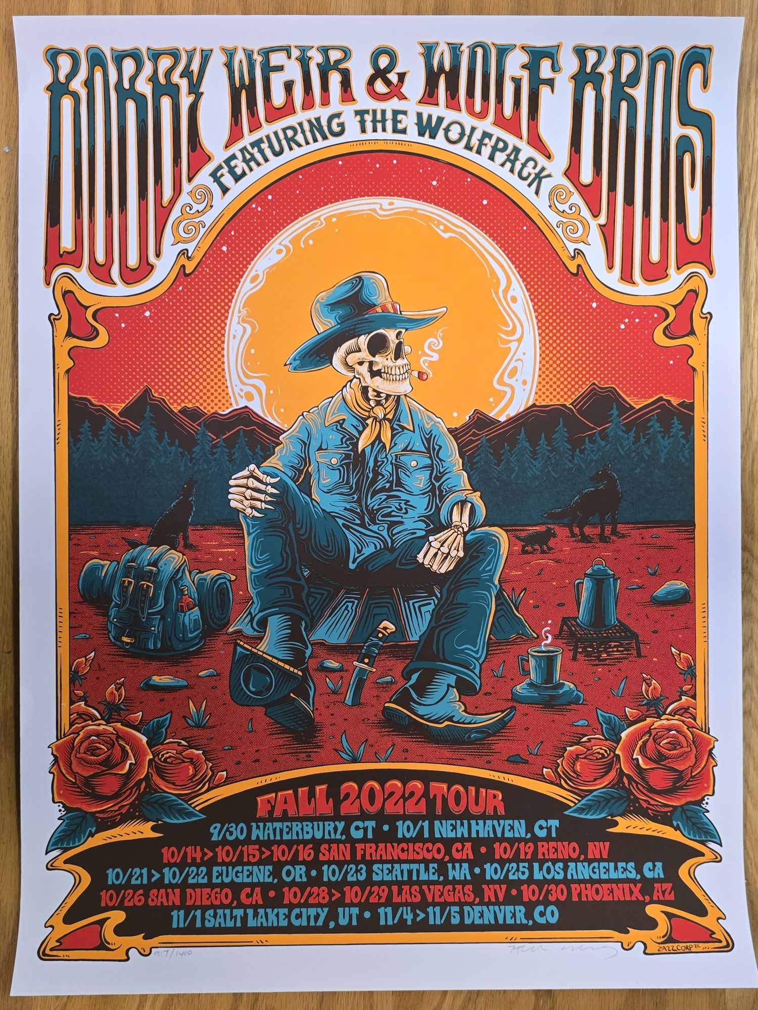Bob Weir and Wolf Brothers - 2022 - Poster - VIP -