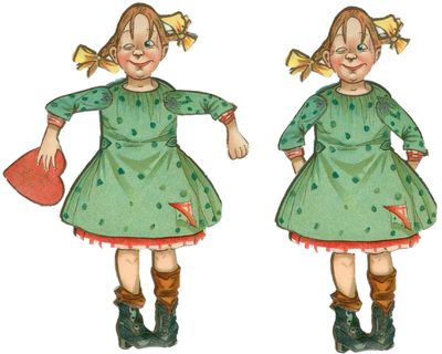 Tuck Articulated Girl in Boots Hides Heart, Frances Brundage