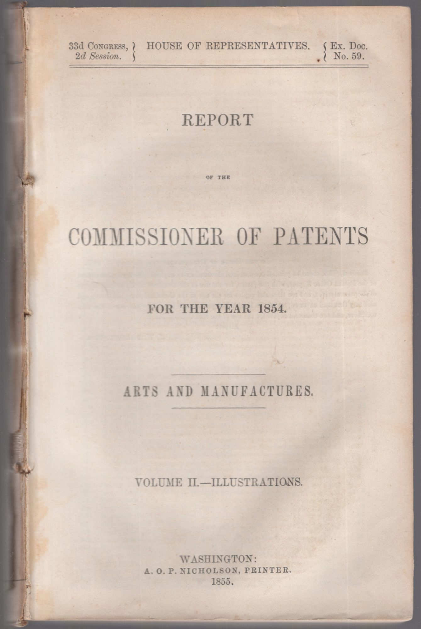 Report of the Commissioner of Patents for the Year