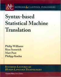 Syntax-based Statistical Machine Translation