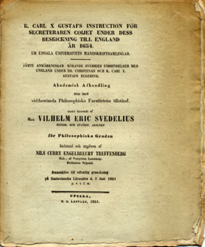 K. Carl X Gustafs instruction för secreteraren…