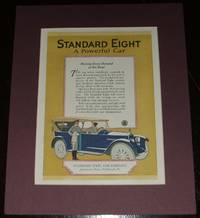 cover of Original 1920 Full Page Color Advertisement for the Standard Eight Made by Standard Steel Car Company
