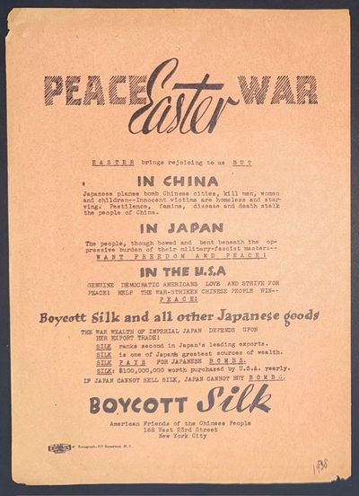 Peace / Easter / War [handbill]