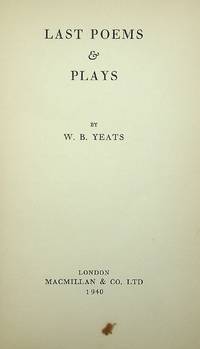 LAST POEMS AND PLAYS
