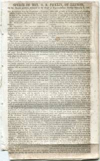 Speech of Hon. O.B. Ficklin, of Illinois, on the Oregon question, delivered in the House of Representatives Friday, February 6, 1846