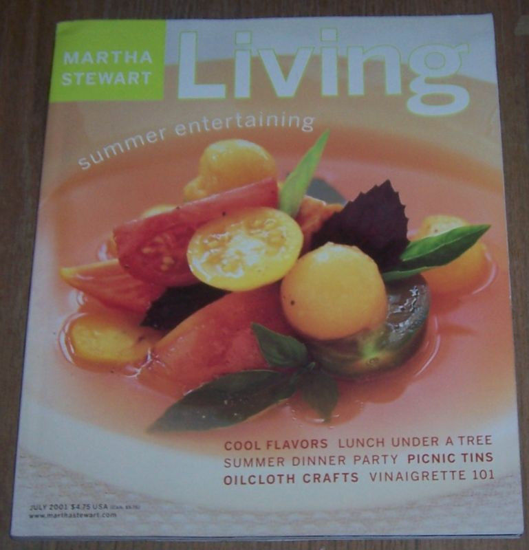 MARTHA STEWART LIVING MAGAZINE JULY 2001