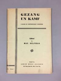 Gezang un kamf: a book of contemporary choruses
