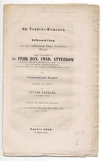 Om tendens-romanen. A.a.