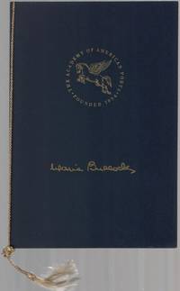 image of (Program): The Academy of American Poets Chancellors' Memorial Tribute to Marie Bullock 1911 - 1986