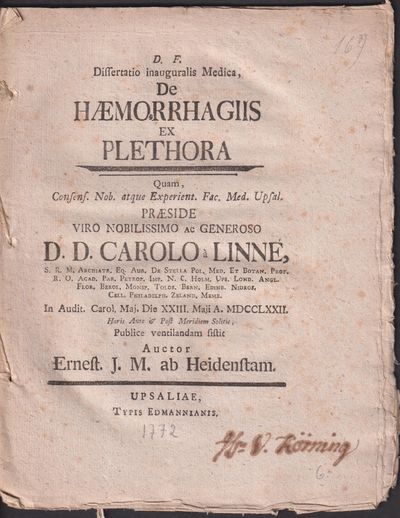 Dissertatio inauguralis medica, de hæmorrhagiis…