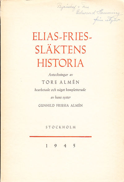 Elias-Fries-släktens historia. Anteckningar av…
