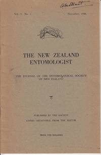 The New Zealand Entomologist. The Journal of the Entomological Society of New Zealand Inc. Vol....