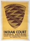 INDIAN COURT. Golden Gate International Exposition. San Francisco. 1939. Pomo Indian Basket, California. (Original Vintage Poster)