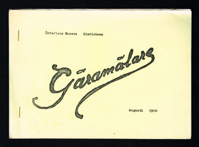 Gåramålare. Österlens museum, Simrishamn. Augusti…