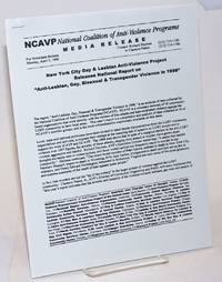 image of NCAVP Media Release: New York City Gay_Lesbian Anti-Violence Project releases National Report on