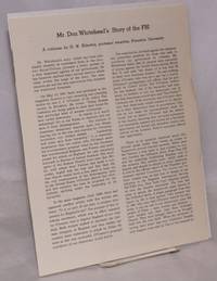 image of Mr. Don Whitehead's story of the FBI. A criticism by G.W. Elderkin, professor emeritus, Princeton University