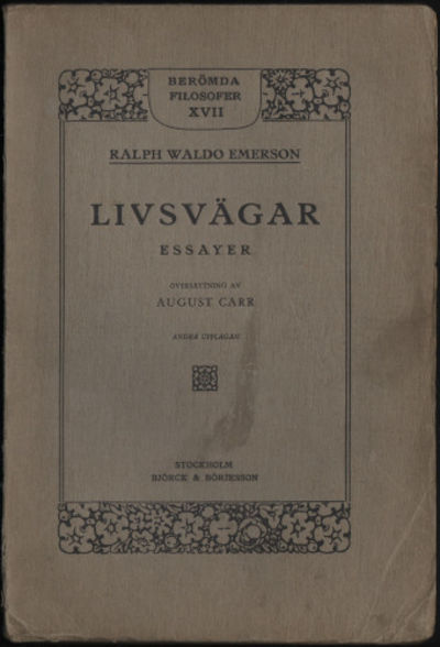 LIVSVÄGAR. Essayer.