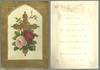 VICTORIAN EASTER CARD WITH GOLD CROSS AND ROSES