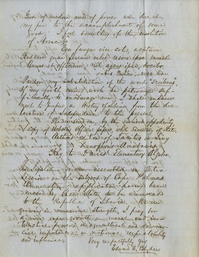 1857 Letter from Edward Wilmot Blyden...; (photo 1)