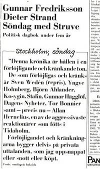 Söndag med Struve. Politisk dagbok under fem år.