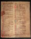 C13th fragment of an index of a Canon Law