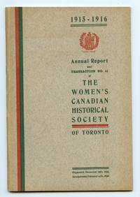 cover of Annual Report and Transaction No. 15 of The Women's Canadian Historical Society of Toronto 1915-1916