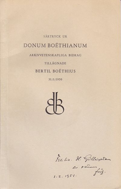 Kalvskinnskatten. Särtryck ur Donum Boëthianum.…