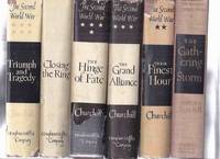 cover of SIX Volumes: The Second ( 2nd ) World War: Gathering Storm; Their Finest Hour; Grand Alliance; Hinge of Fate; Closing the Ring; Triumph and Tragedy -book 1, 2, 3, 4, 5, 6 -by Winston Churchill ( i, ii, iii, iv, v, vi )( WWII )