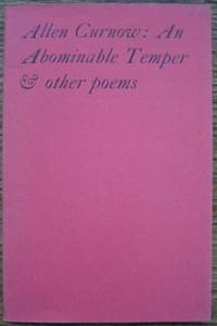 An Abominable Temper &amp; other poems. by CURNOW, Allen - 1973