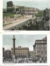 image of Rome - Colosseum_Plaza Column on 2 White Border Postcards - Circa 1910s-20s