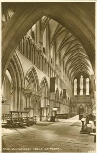 Nave looking west, Wells Cathedral unused Real Photo, RPPC Postcard