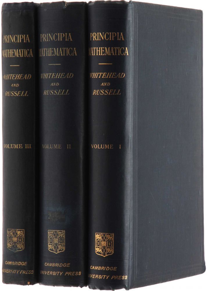 Principia mathematica. by WHITEHEAD, Alfred North & RUSSELL