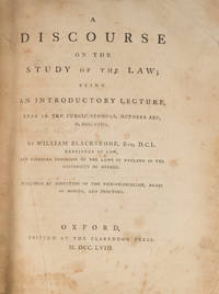 A Discourse on the Study of the Law; Being an Introductory Lecture..