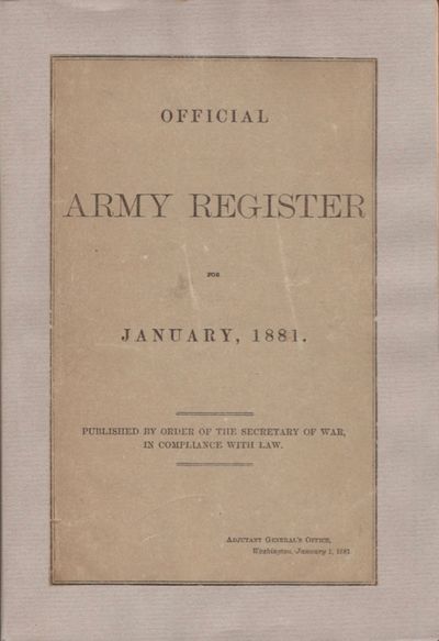Official Army Register, for 1881