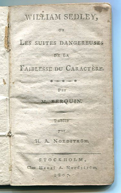 William Sedley, ou les suites dangereuses de la…