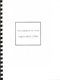image of Five Subjects for Time - for Trumpet, Piano and