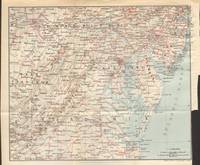 Baedeker Railway Map of the Atlantic States USA