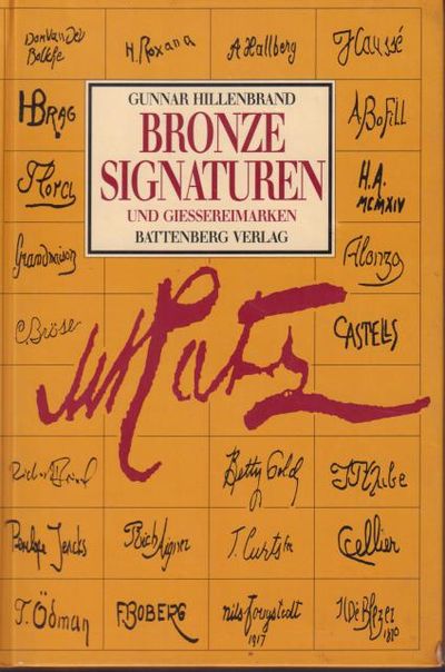 Bronzesignaturen und Gießereimarken.