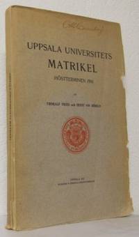 Uppsala universitets matrikel höstterminen 1916.