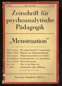 Zeitschrist Fur Psychoanalytische Padagogik "Menstruation