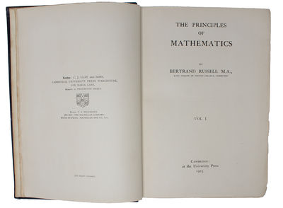The Principles of Mathematics. Vol I (all). - ["RUSSELL'S PARADOX"] (photo 3)
